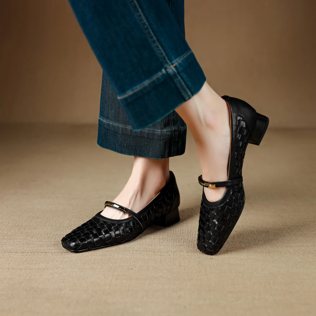 Ergane Woven Mary Janes - London Lake