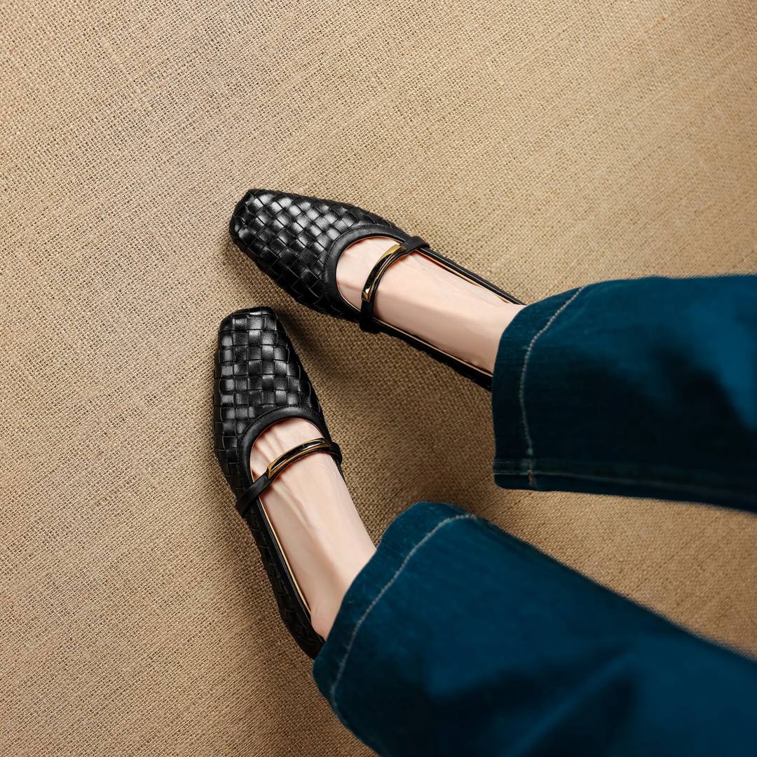 Ergane Woven Mary Janes - London Lake