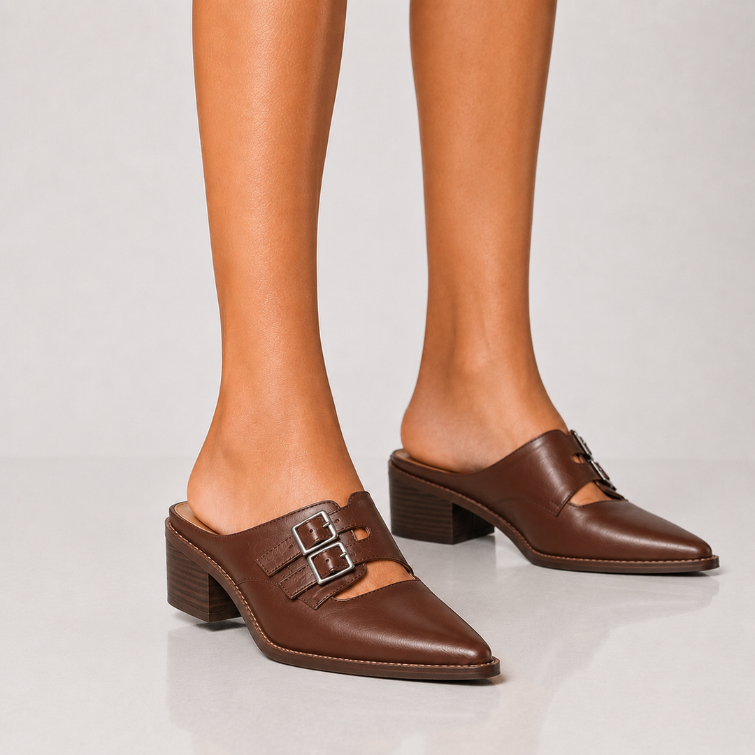 Eloisa Pointed Mules - London Lake