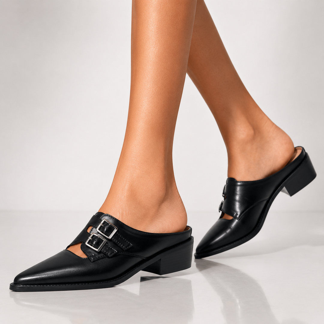 Eloisa Pointed Mules - London Lake