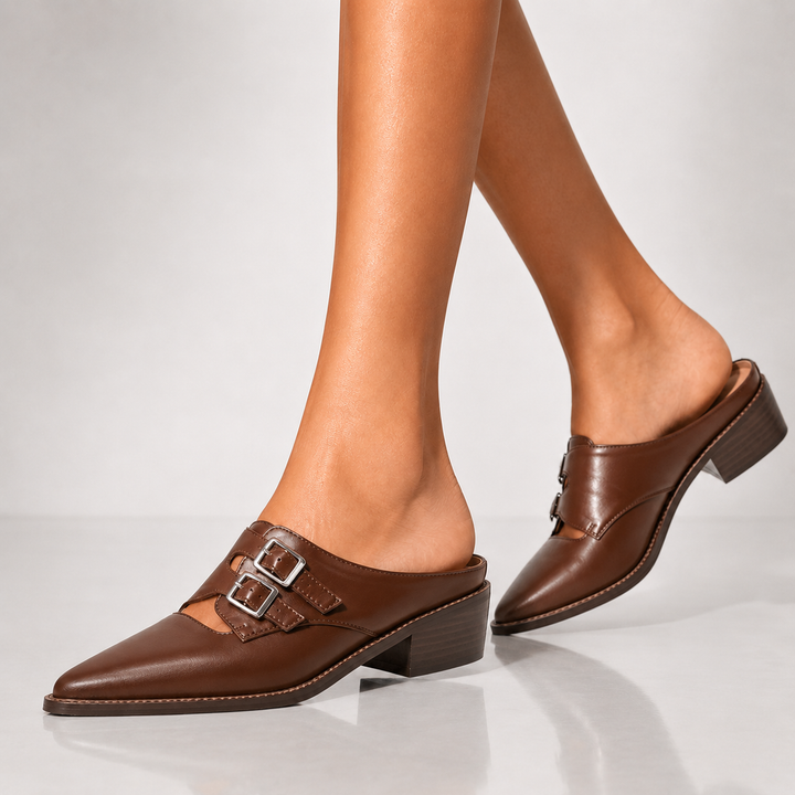 Eloisa Pointed Mules - London Lake