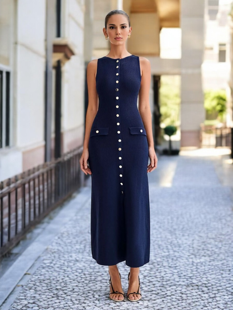 Astoria Knit Dress - London Lake