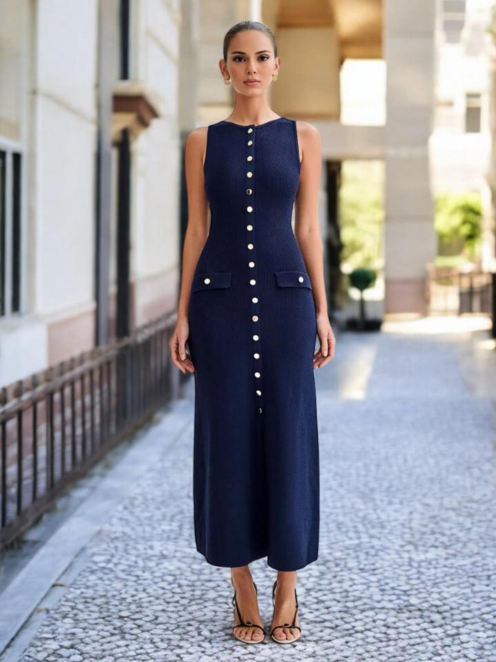 Astoria Knit Dress - London Lake