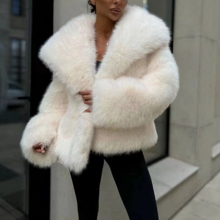 Alpine Grace Faux Fur Coat - London Lake