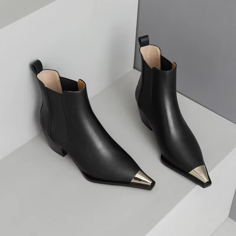 Verona Point Leather Boots - London Lake