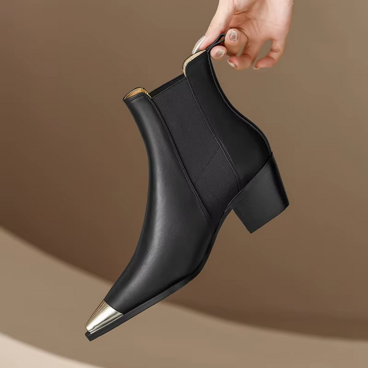 Verona Point Leather Boots - London Lake