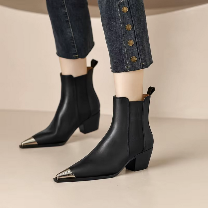 Verona Point Leather Boots - London Lake