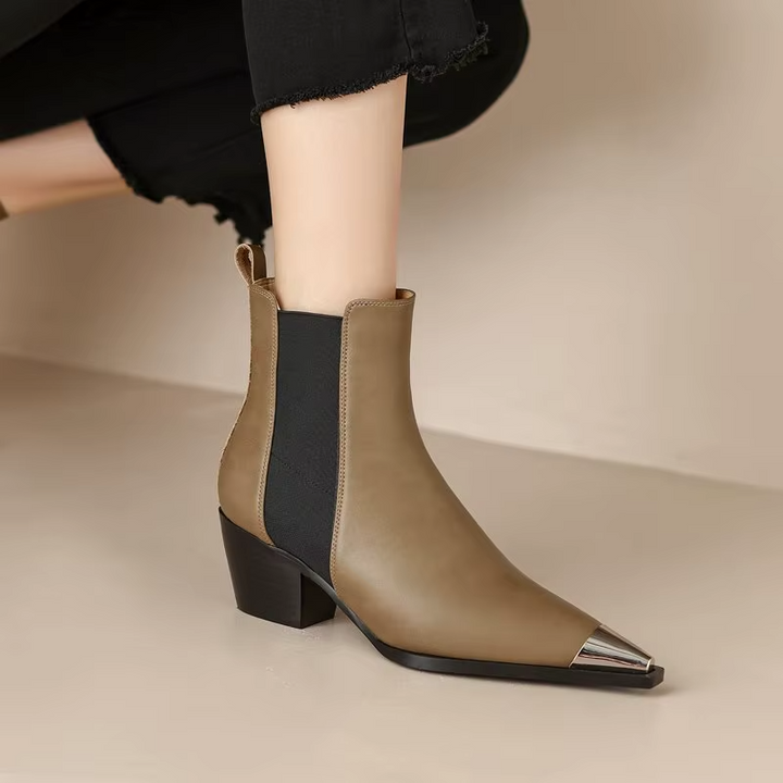 Verona Point Leather Boots - London Lake