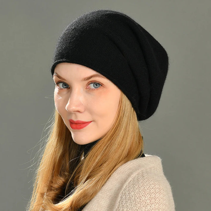 Savoy Cashmere Wool Beanie - London Lake