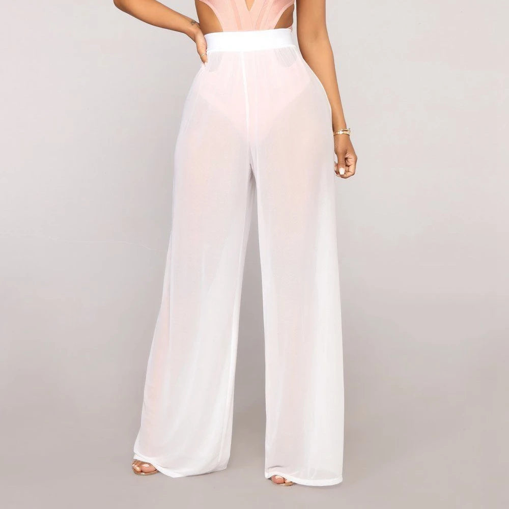 High Waist Sheer Pants - London Lake