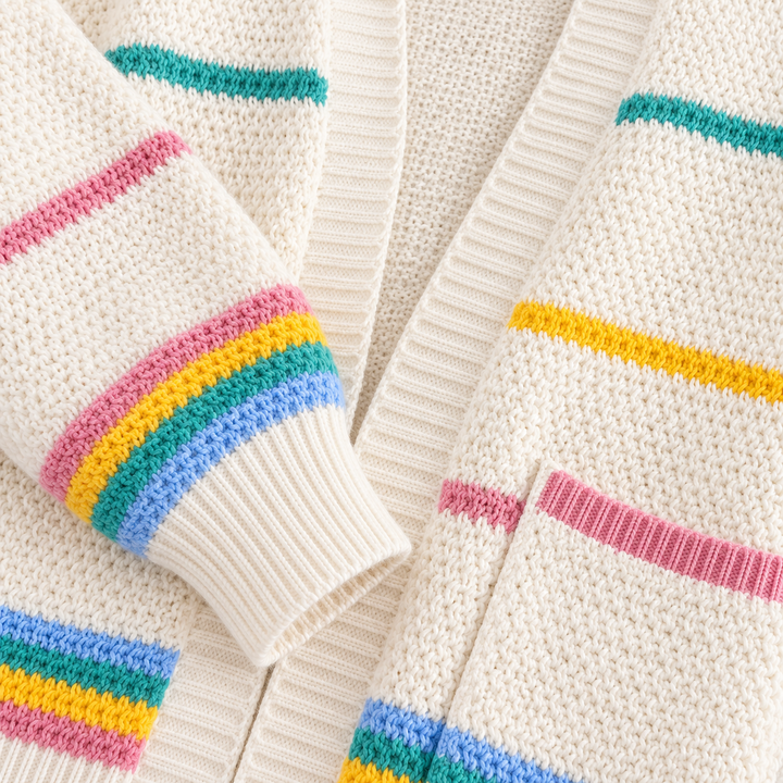 Hallie Rainbow Knit Cardigan