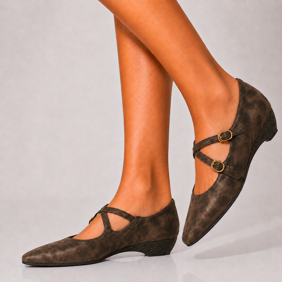 Hannah Cross-Strap Mary Janes - London Lake