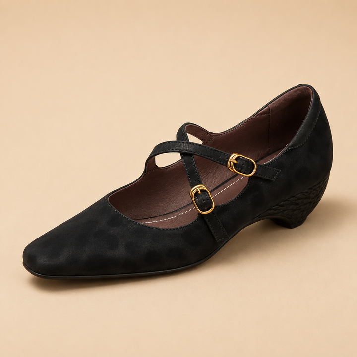 Hannah Cross-Strap Mary Janes - London Lake