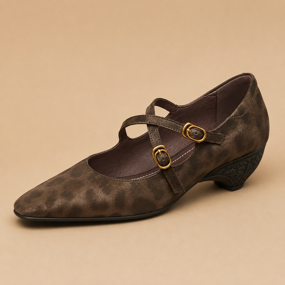 Hannah Cross-Strap Mary Janes - London Lake