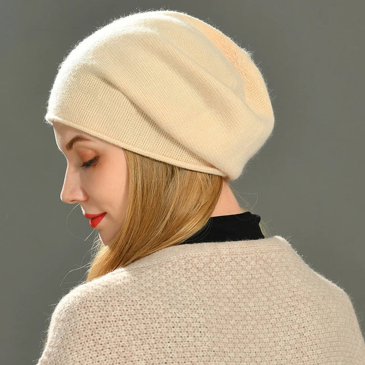 Savoy Cashmere Wool Beanie - London Lake