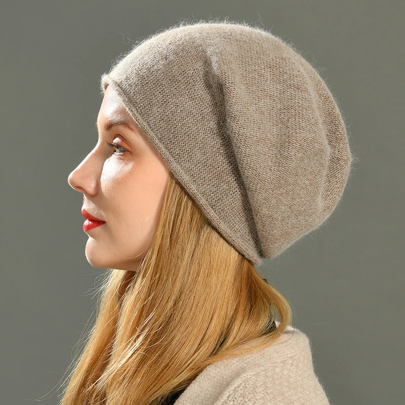 Savoy Cashmere Wool Beanie - London Lake