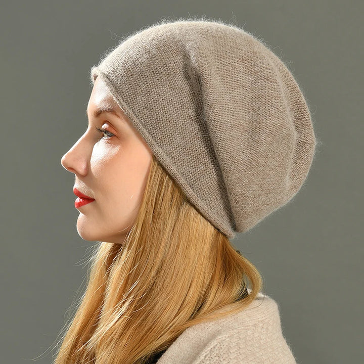 Savoy Cashmere Wool Beanie - London Lake