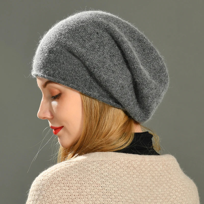 Savoy Cashmere Wool Beanie - London Lake