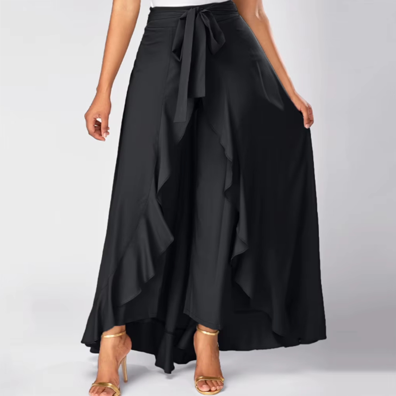 Savannah Ruffle Skirt Trousers - London Lake