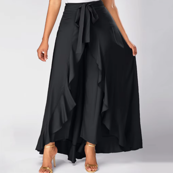 Savannah Ruffle Skirt Trousers - London Lake