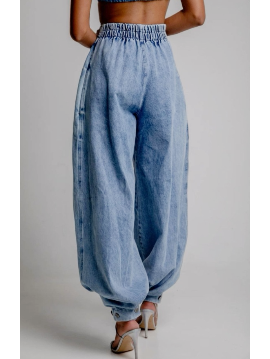 High Waist Balloon Jeans - London Lake
