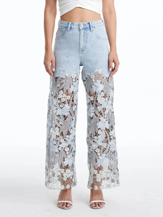 Cambria Embroidery Jeans - London Lake