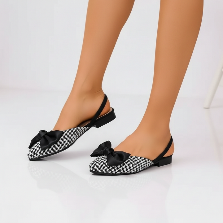 Vivienne Bow Slingback Flat - London Lake