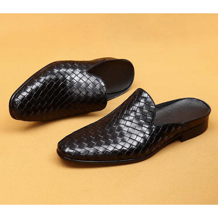 Toscano Woven Leather Flats - London Lake