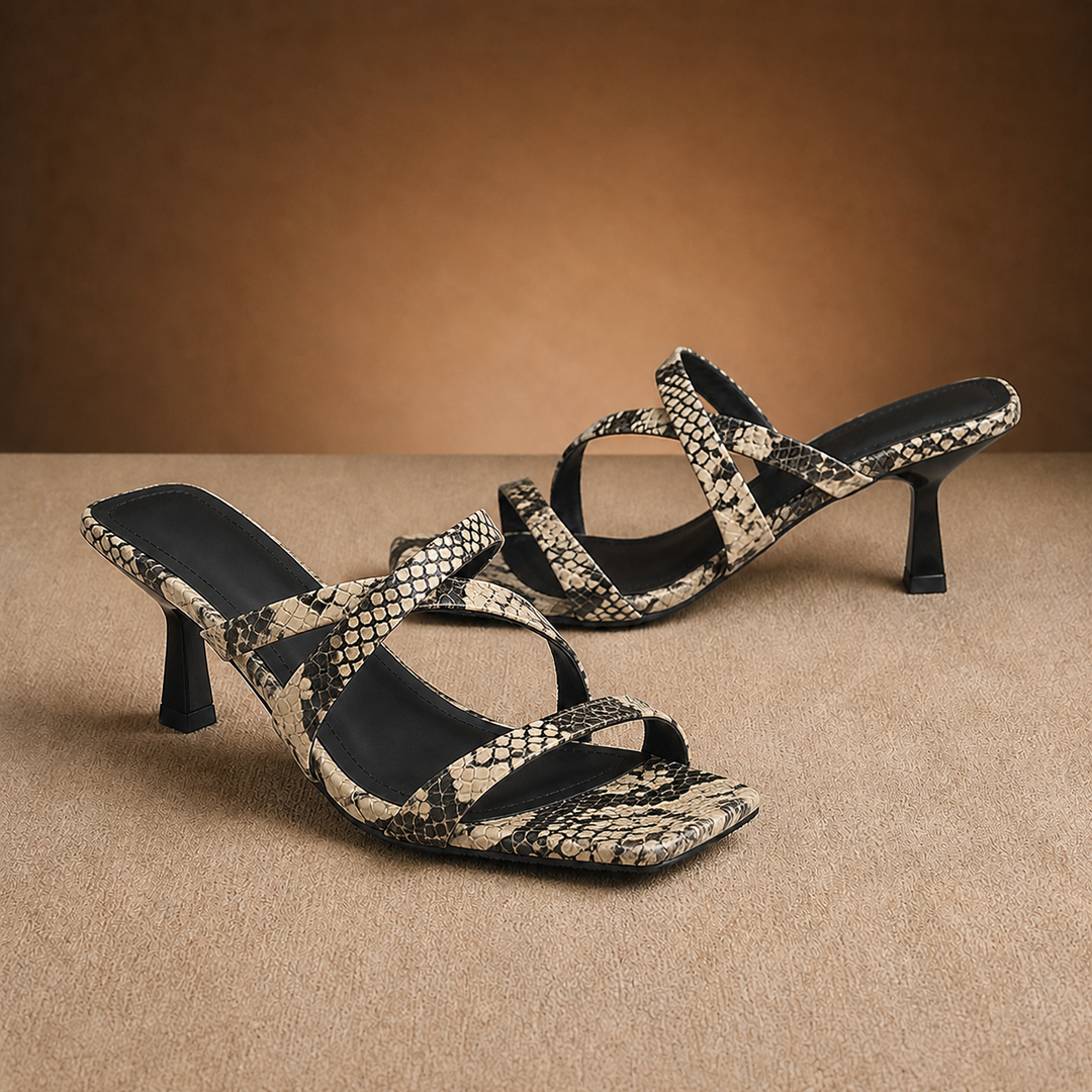 Jessa Snake Print Sandals - London Lake
