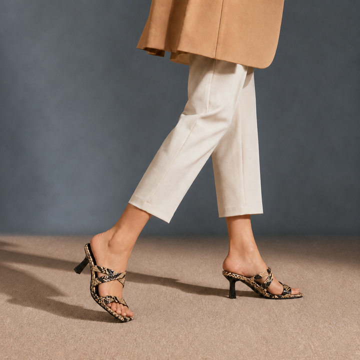 Jessa Snake Print Sandals - London Lake