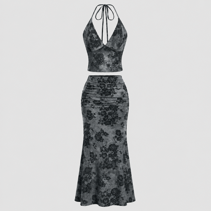 Boho Halter Maxi Set