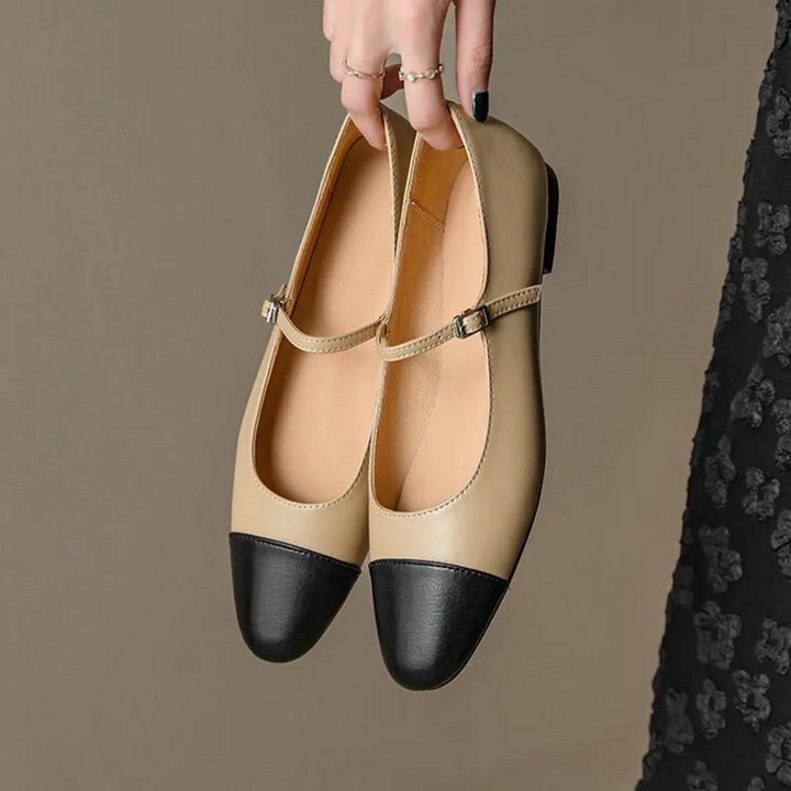 Margaux Genuine Leather Flats - London Lake