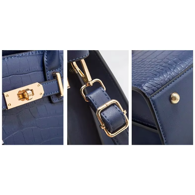 Astoria Leather Handbag - London Lake