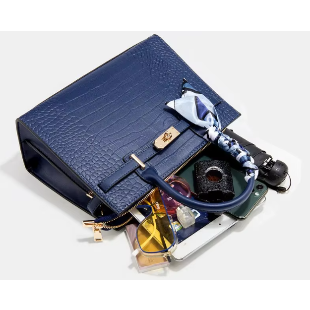 Astoria Leather Handbag - London Lake