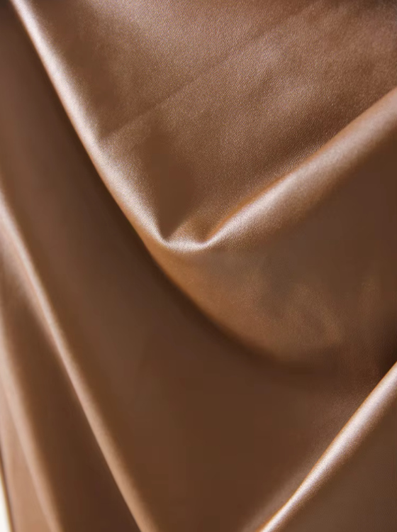 Overlayed Vegan Leather Skirt - London Lake