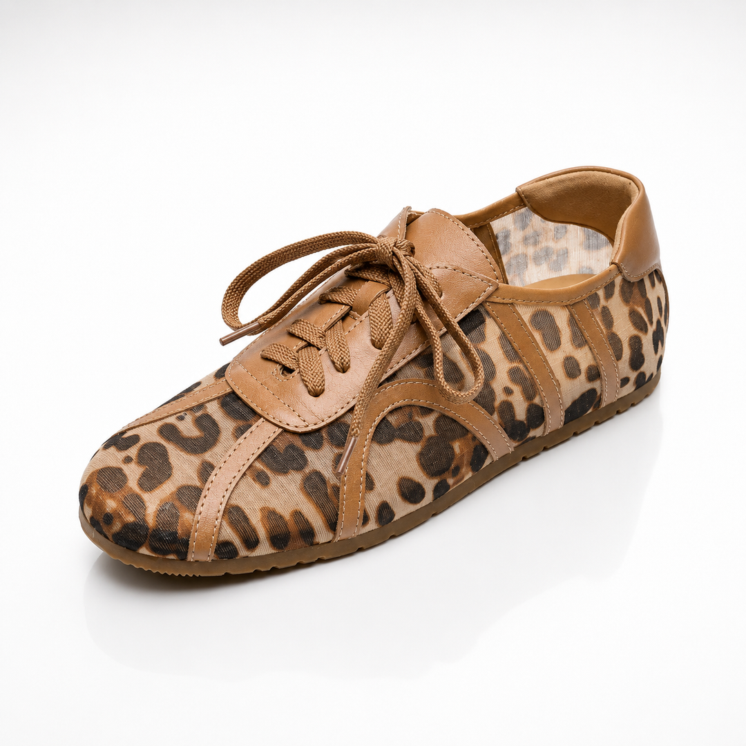 Leopard Mesh Sneakers