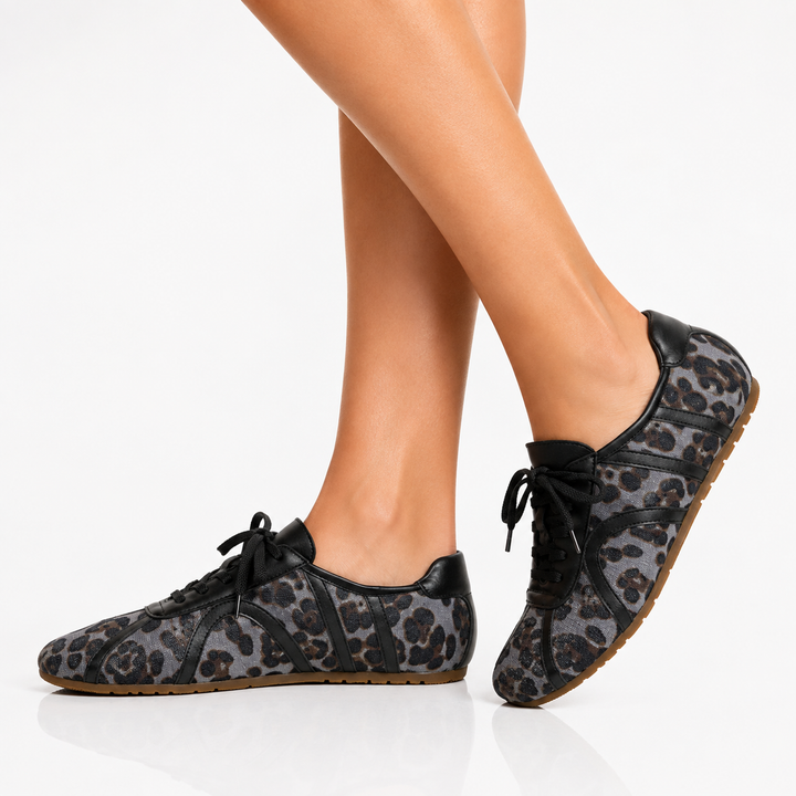 Leopard Mesh Sneakers