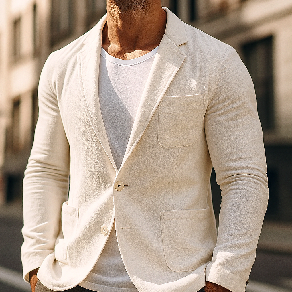 Lincoln Linen Blazer - London Lake