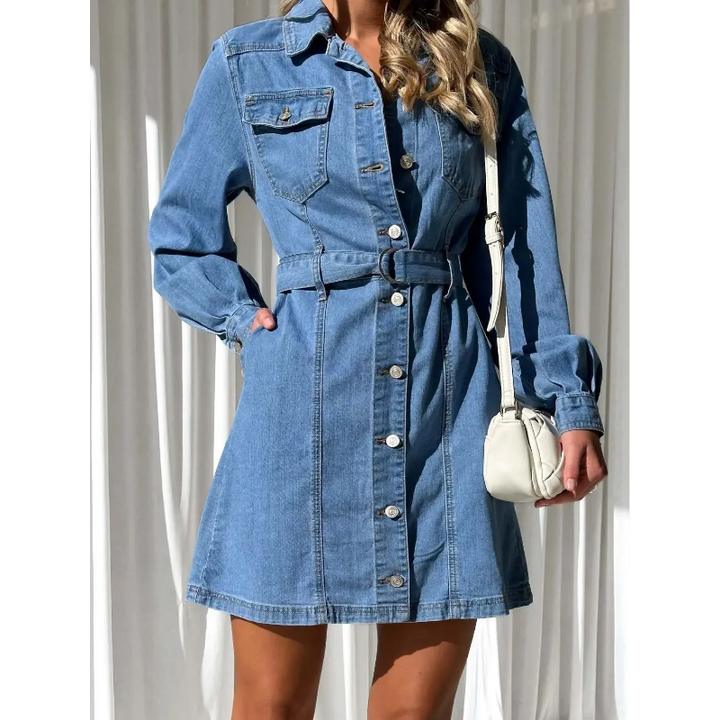 Kelsey Denim Dress - London Lake