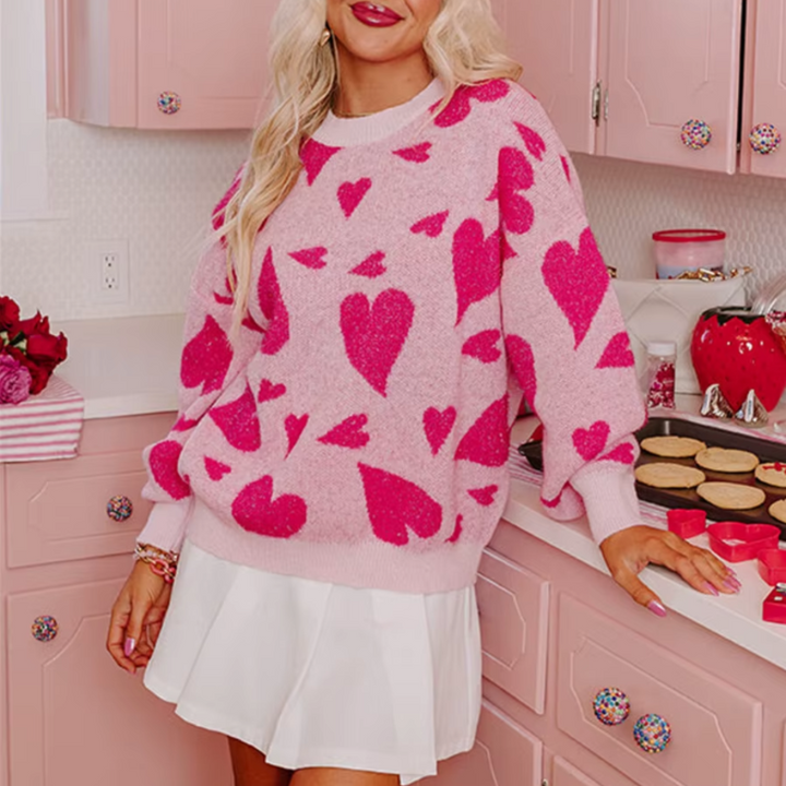 Sweetheart Knit Sweater - London Lake