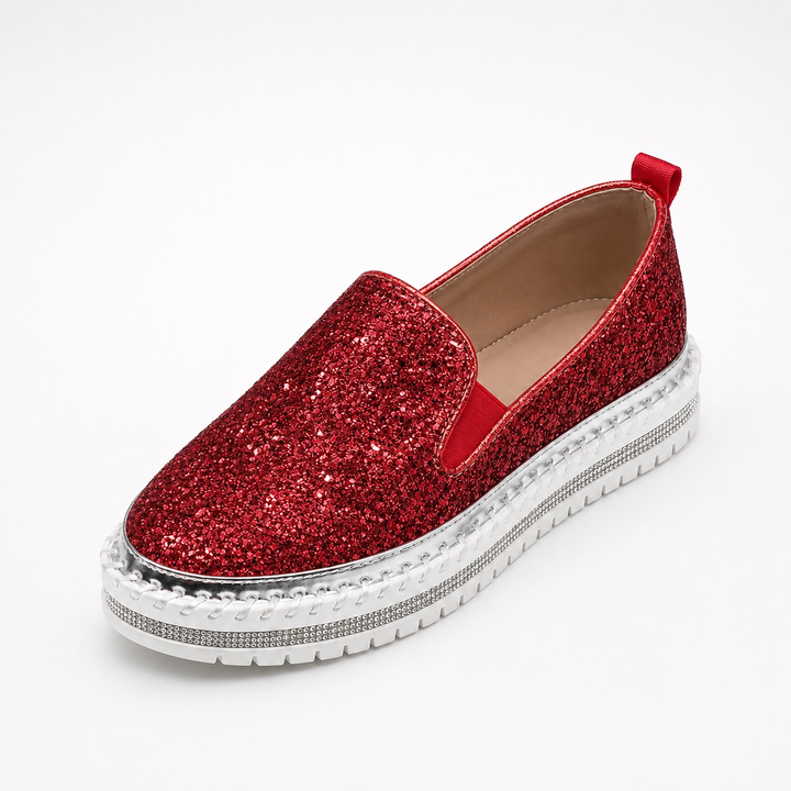 Lindsay Glitter Loafers