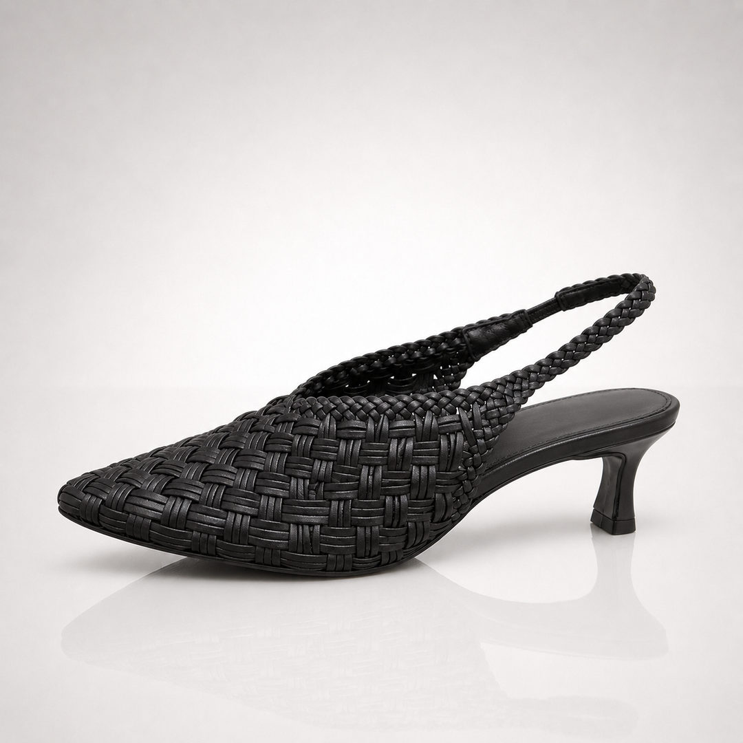 Maddison Woven Slingback Heels