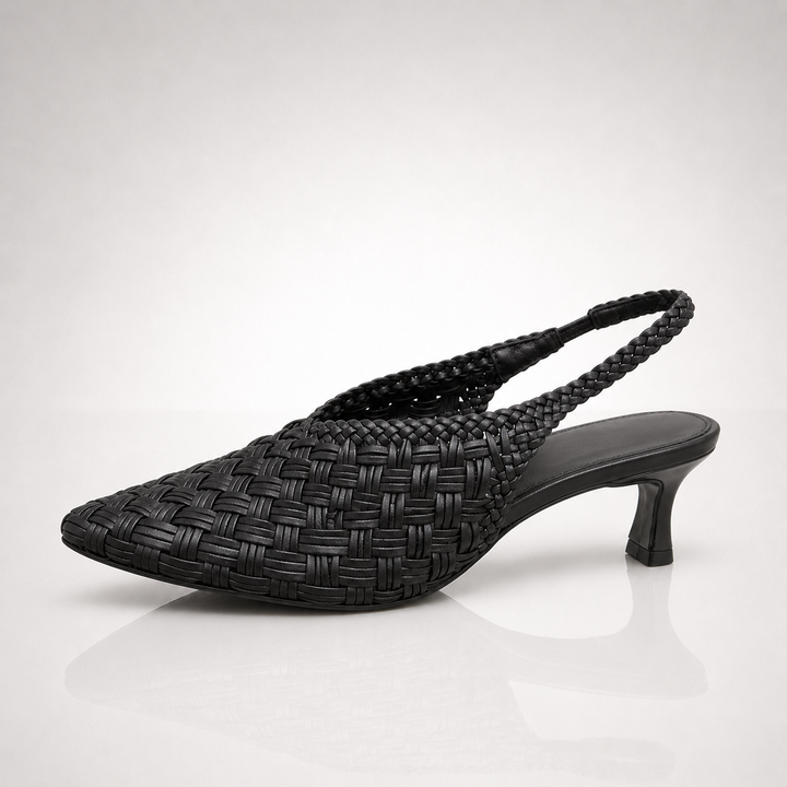 Maddison Woven Slingback Heels