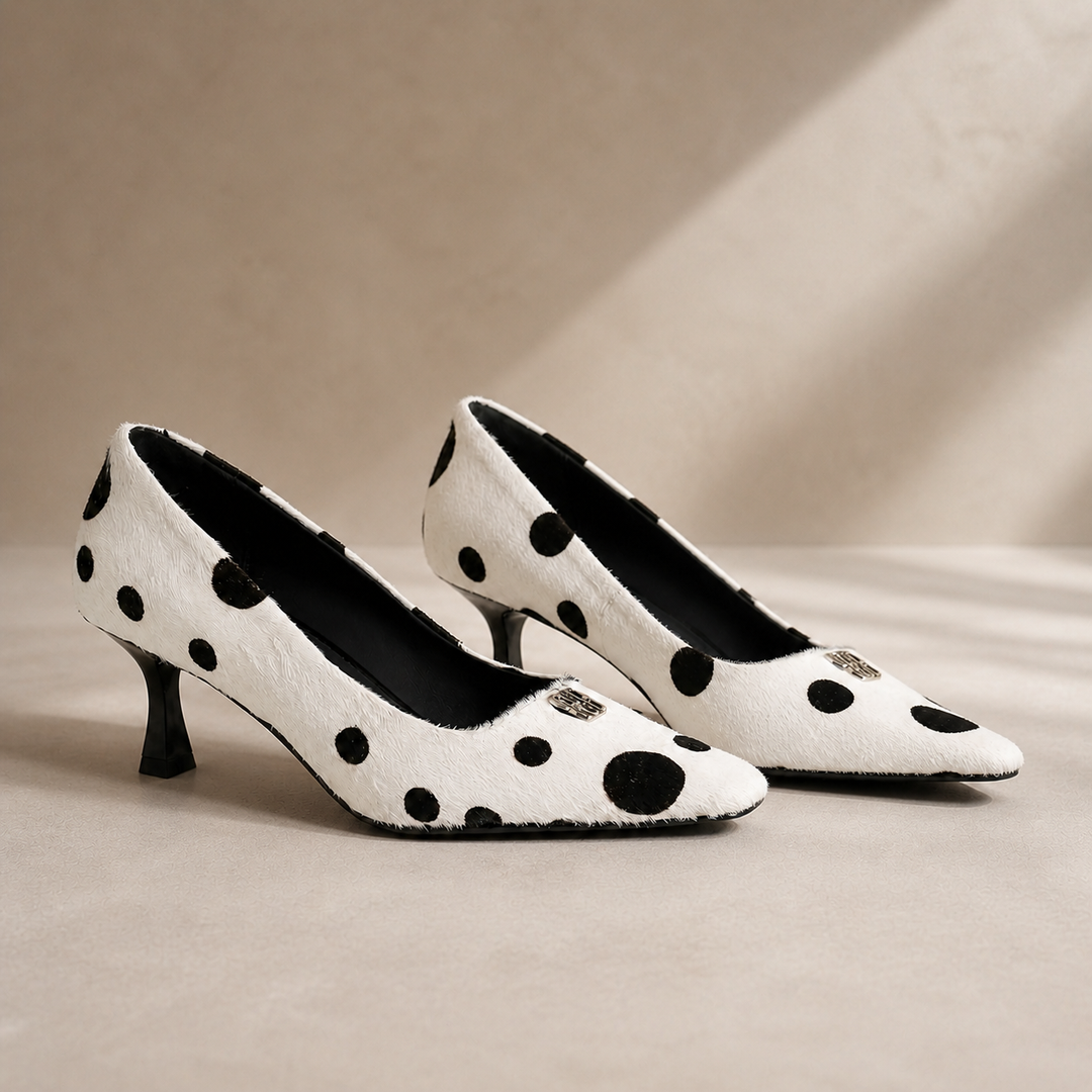 Mabelle Polka Heels - London Lake