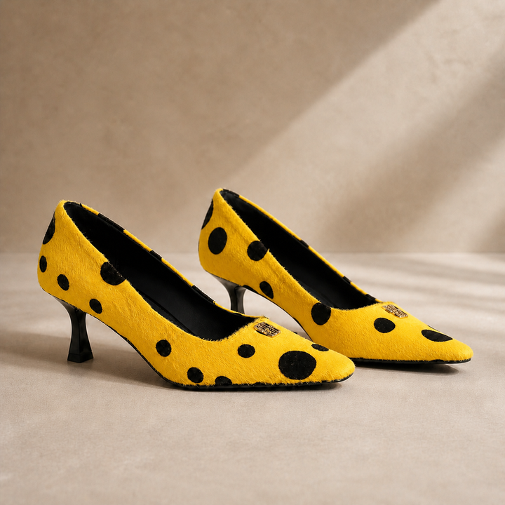 Mabelle Polka Heels - London Lake