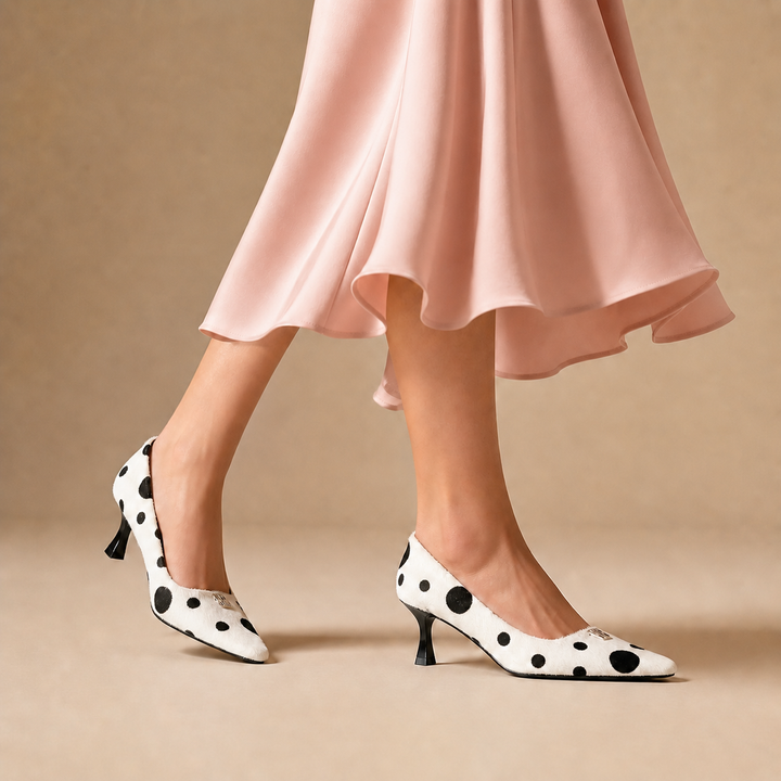 Mabelle Polka Heels - London Lake