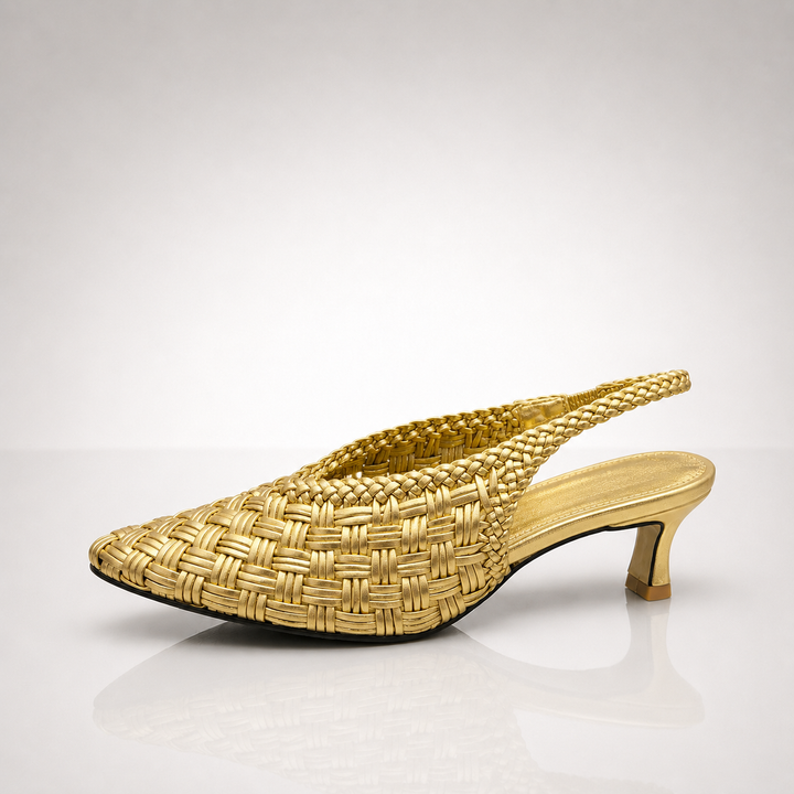 Maddison Woven Slingback Heels