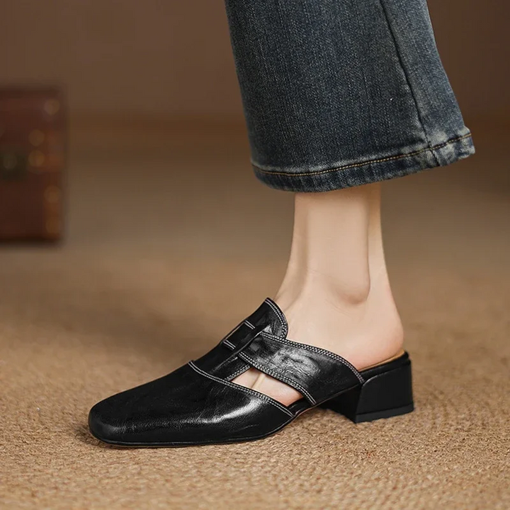 Valerie Leather Mule - London Lake
