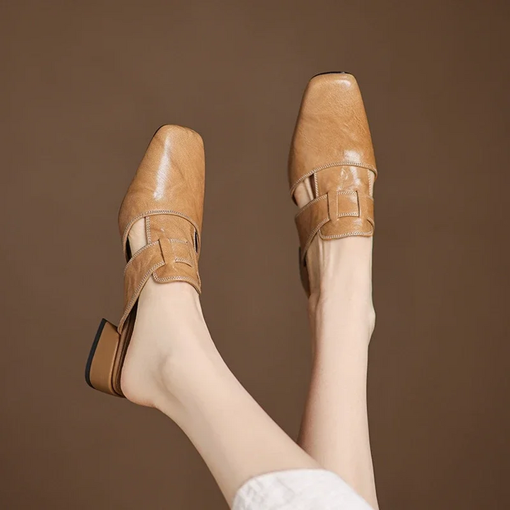 Valerie Leather Mule - London Lake