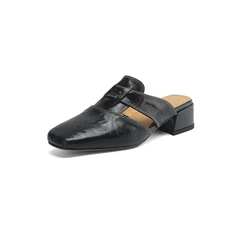 Valerie Leather Mule - London Lake